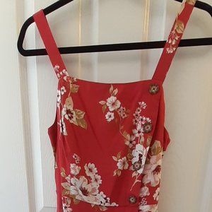 Xhilaration Red Floral Summer Dress
